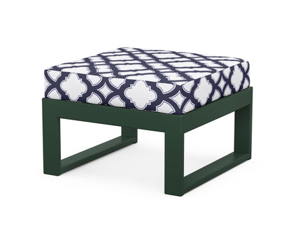 Unbranded Modular Ottoman - Modern in Green / Trellis Navy