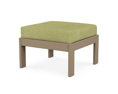 POLYWOOD® Vineyard Modular Ottoman in Vintage Sahara / Chartreuse Boucle