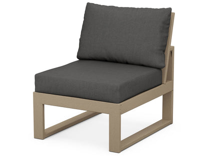 Unbranded Modular Armless Chair in Vintage Sahara / Spectrum Carbon