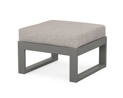 Unbranded Modular Ottoman - Modern in Slate Grey / Weathered Tweed