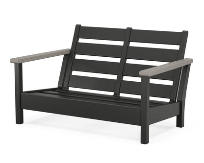 POLYWOOD® Harbour Loveseat Frame in Black / Driftwood