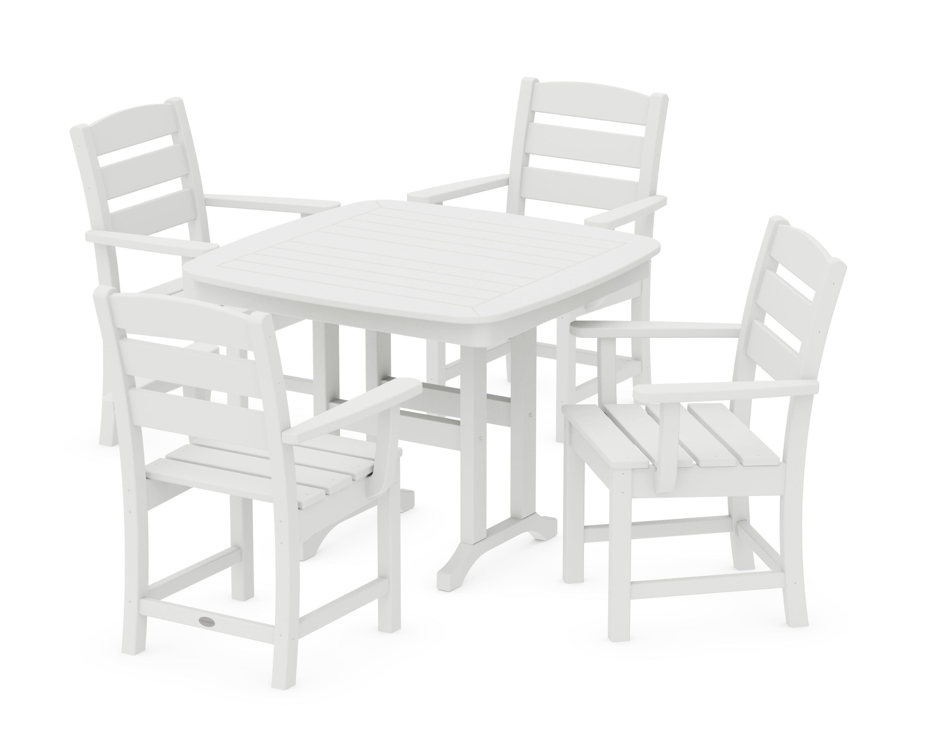 POLYWOOD® Lakeside 5-Piece Dining Set in White