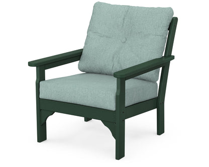 POLYWOOD® Vineyard Deep Seating Chair in Green / Glacier Spa