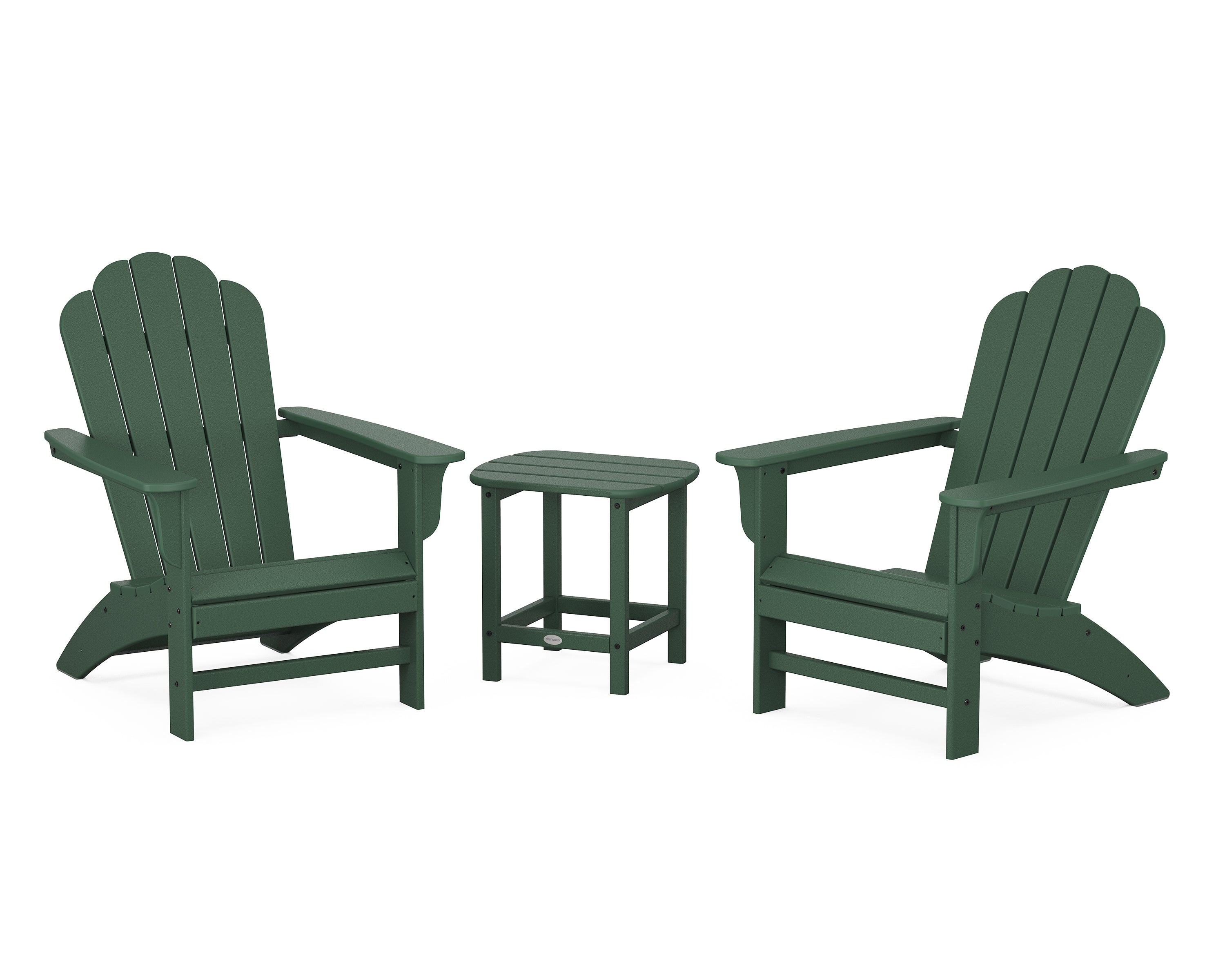 Country Living Cottage Adirondack Chair 3-Piece Set in Green