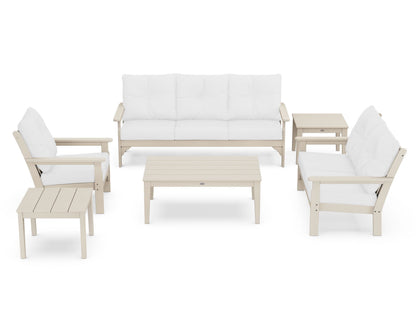 POLYWOOD® Vineyard 6-Piece Deep Seating Set in Sand / Natural