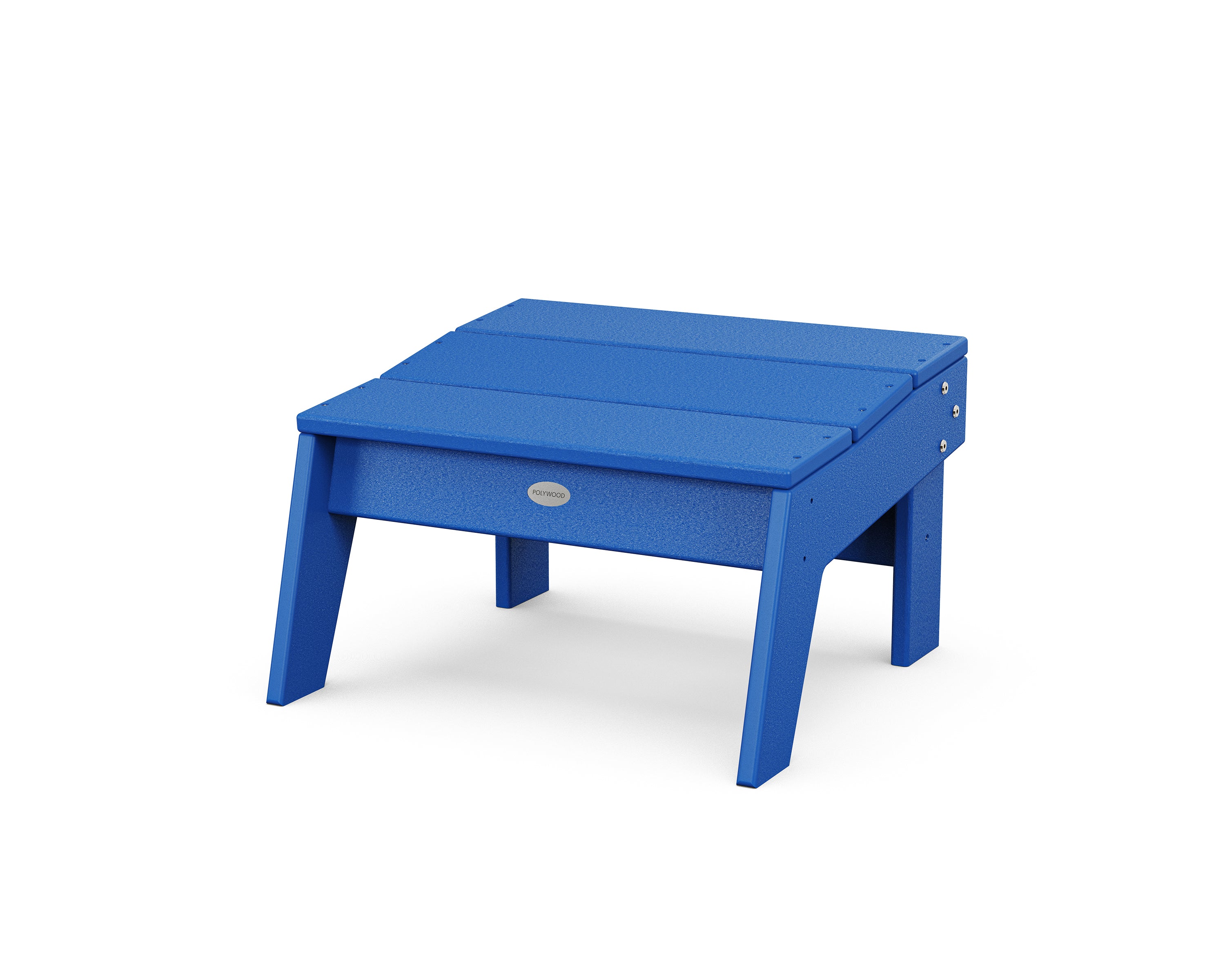 POLYWOOD® Modern Studio Ottoman in Pacific Blue