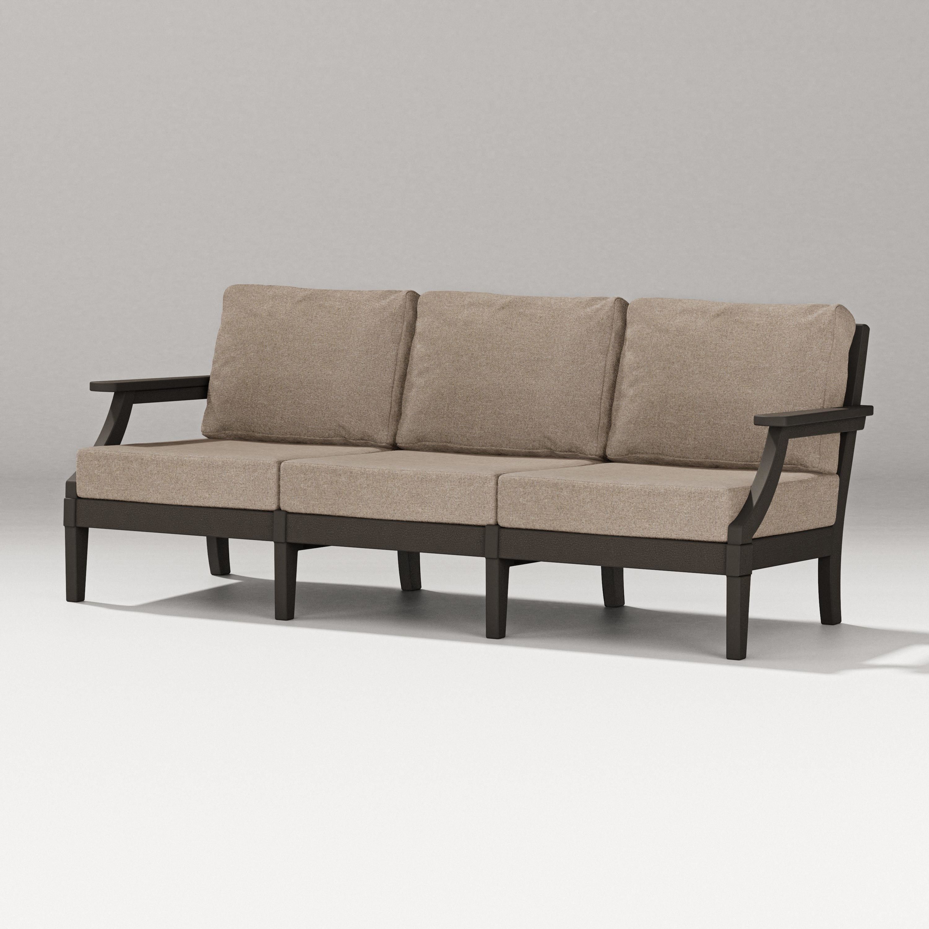 PW Designer Series Estate Sofa in Vintage Coffee / Spiced Burlap