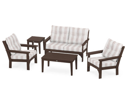 Vineyard 5 Piece Deep Seating Set - Mahogany