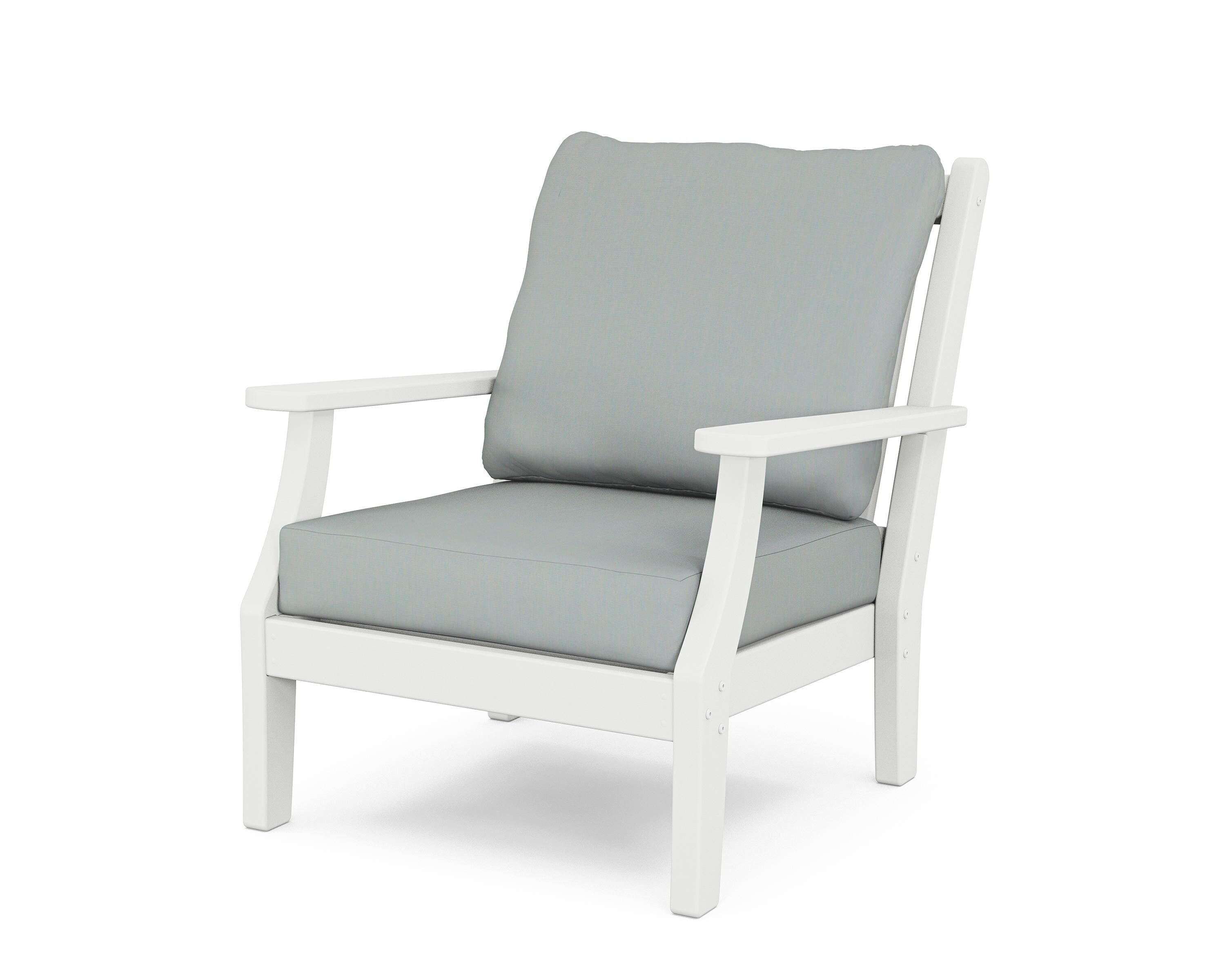 Country Living Wovendale Deep Seating Chair in White / Spa