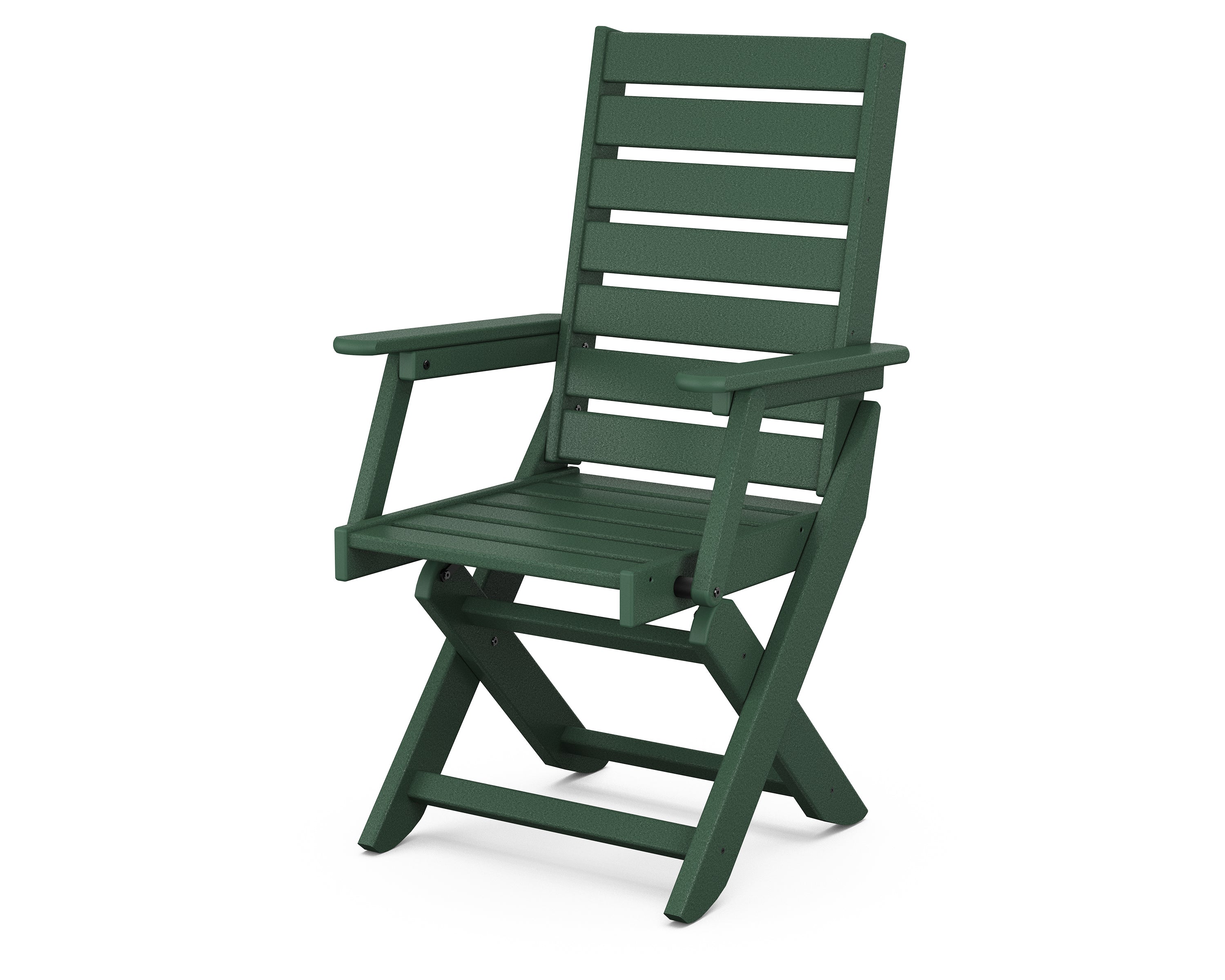 POLYWOOD® Captain Folding Dining Chair in Green
