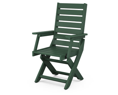 POLYWOOD® Captain Folding Dining Chair in Green