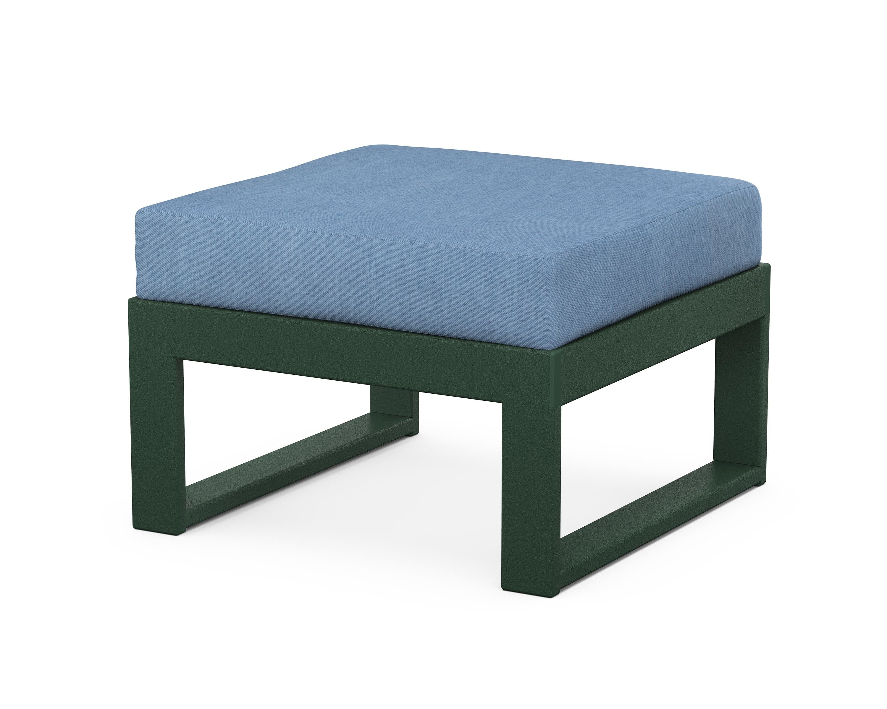 Unbranded Modular Ottoman - Modern in Green / Sky Blue