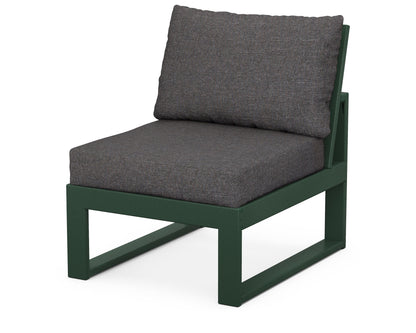 Unbranded Modular Armless Chair in Green / Ash Charcoal