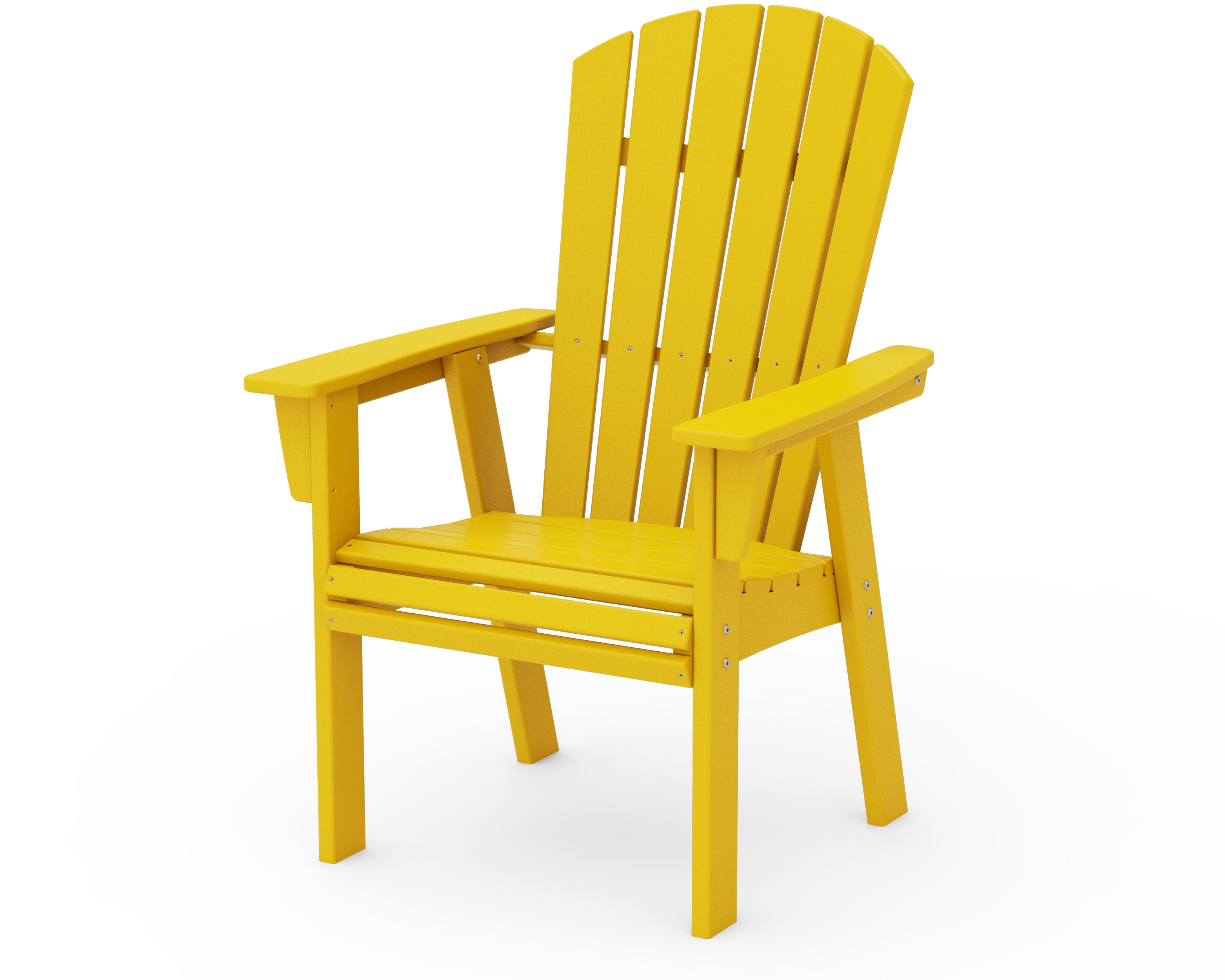 POLYWOOD® Nautical Curveback Adirondack Dining Chair in Lemon
