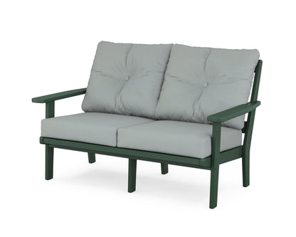 POLYWOOD® Oxford Deep Seating Loveseat in Green / Spa