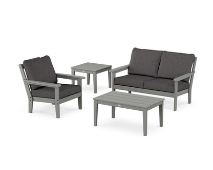Country Living Wovendale 4-Piece Deep Seating Set in Slate Grey / Ash Charcoal