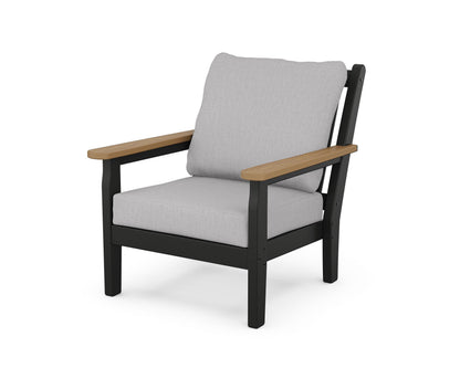 POLYWOOD® Chippendale Deep Seating Chair in Black / Natural / Granite
