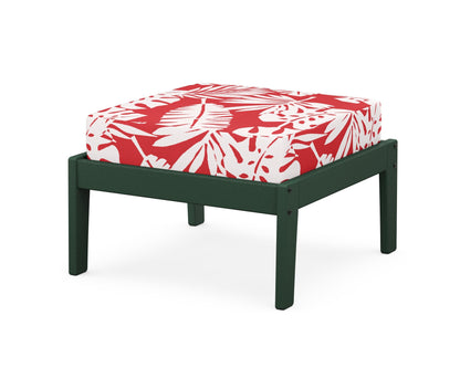 Unbranded Deep Seating Ottoman in Green / Leaf Crimson