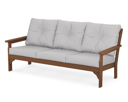 POLYWOOD® Vineyard Deep Seating Sofa in Teak / Granite