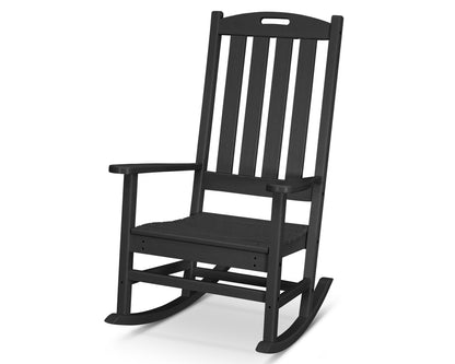 POLYWOOD® Nautical Porch Rocking Chair in Black