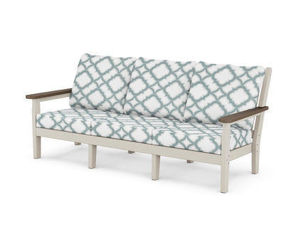POLYWOOD® Chippendale Deep Seating Sofa in Sand / Kona / Trellis Glacier Spa
