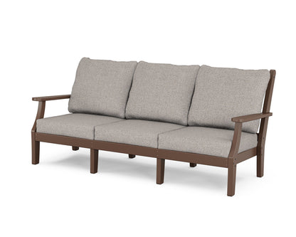 Country Living Wovendale Deep Seating Sofa in Mahogany / Weathered Tweed