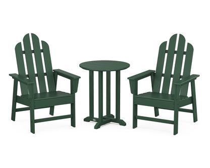 POLYWOOD® Long Island 3-Piece Round Bistro Dining Set in Green