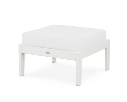 POLYWOOD® Braxton Deep Seating Ottoman in Vintage White / Natural
