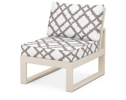 Unbranded Modular Armless Chair in Sand / Trellis Grey Mist