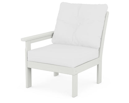 POLYWOOD® Vineyard Modular Left Arm Chair in Vintage White / Natural