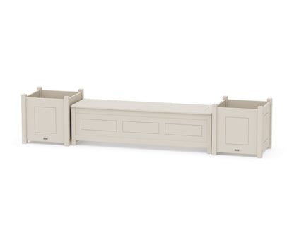 Country Living 60" Country Living Straight Planter Storage Bench Set- Large in Sand