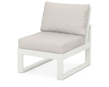 Unbranded Modular Armless Chair in Vintage White / Cast Ash