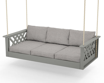 Country Living Wovendale Daybed Swing in Slate Grey / Grey Mist