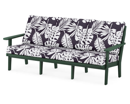 POLYWOOD® Lakeside Deep Seating Sofa in Green / Leaf Navy