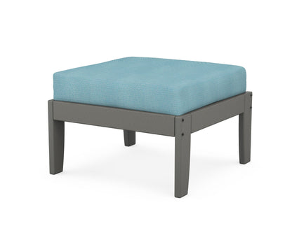 Unbranded Modular Ottoman - Classic in Slate Grey / Lattice Sky Blue