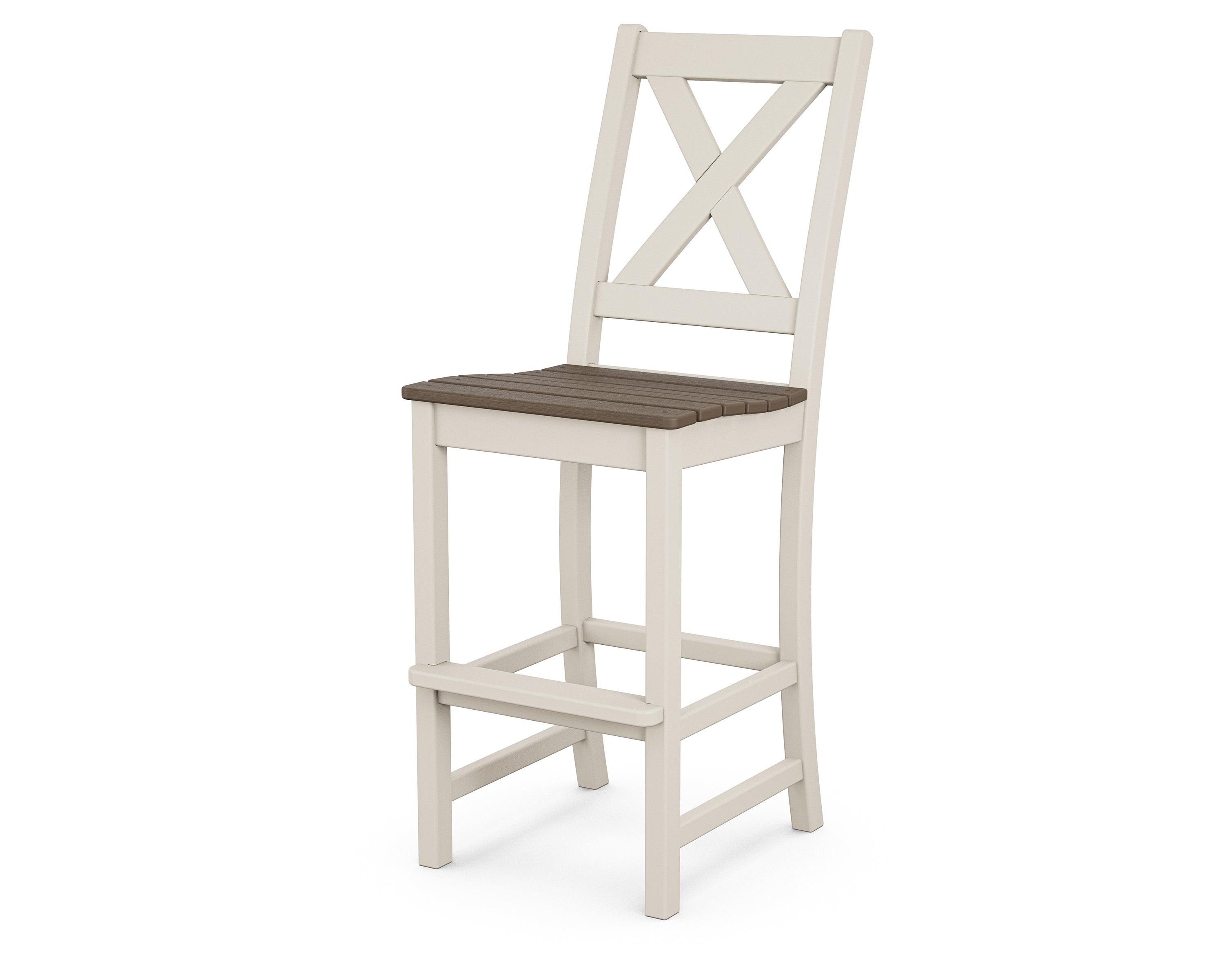 POLYWOOD® Braxton Bar Side Chair in Sand / Kona