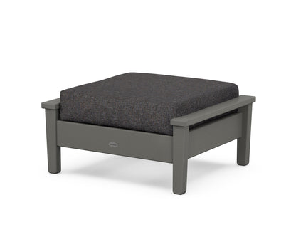 POLYWOOD® Prescott Deep Seating Ottoman in Slate Grey / Ash Charcoal