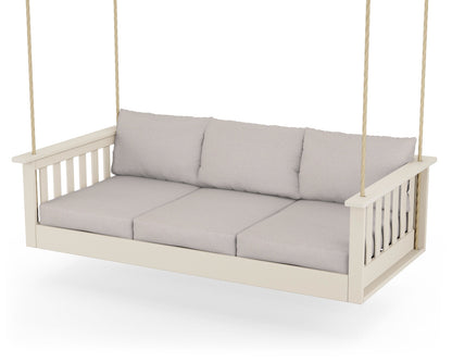 POLYWOOD® Vineyard Daybed Swing in Sand / Dune Burlap