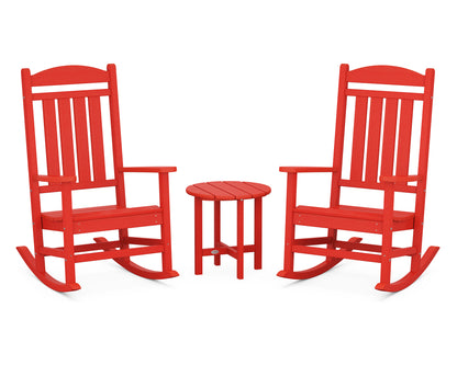 POLYWOOD® Presidential 3-Piece Rocker Set in Sunset Red