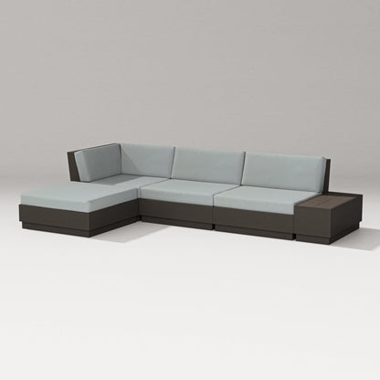 PW Designer Series Elevate Chaise Sectional in Vintage Coffee / Spa