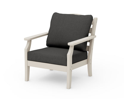 Draper James™ by  POLYWOOD® Savannah Deep Seating Chair in Sand / Spectrum Carbon