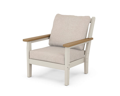 POLYWOOD® Chippendale Deep Seating Chair in Sand / Natural / Blend Linen