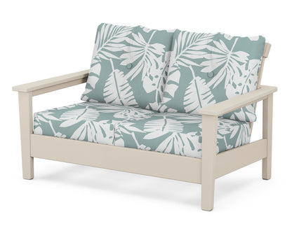 POLYWOOD® Prescott Deep Seating Loveseat in Sand / Leaf Glacier Spa