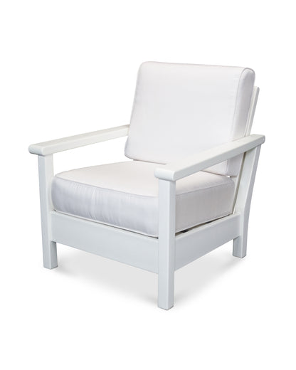 POLYWOOD® Harbour Deep Seating Chair in White / Natural