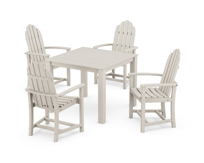 POLYWOOD® Classic Adirondack 5-Piece Parsons Dining Set in Sand