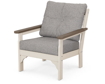 POLYWOOD® Vineyard Deep Seating Chair in Sand / Kona / Grey Mist