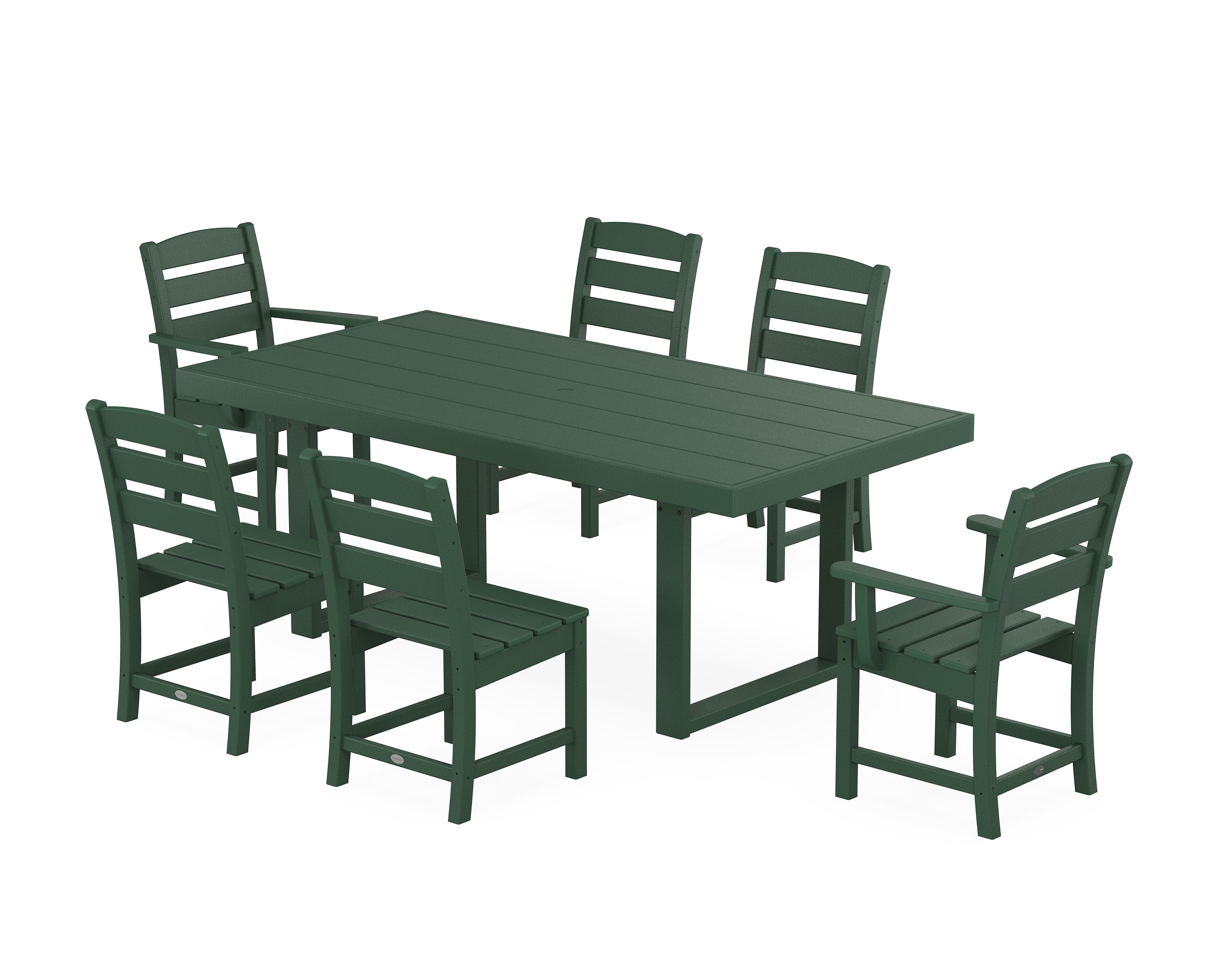 POLYWOOD® Lakeside 7-Piece Dining Set in Green
