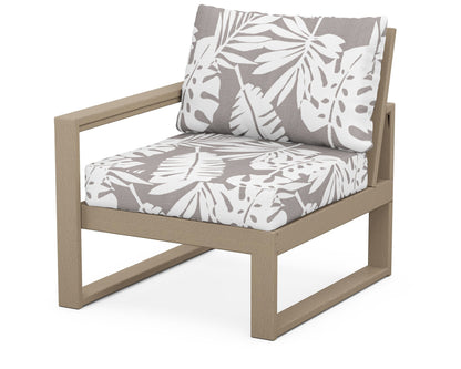 POLYWOOD® EDGE Modular Left Arm Chair in Vintage Sahara / Leaf Grey Mist