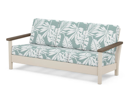 POLYWOOD® Harbour Deep Seating Sofa in Sand / Kona / Leaf Glacier Spa