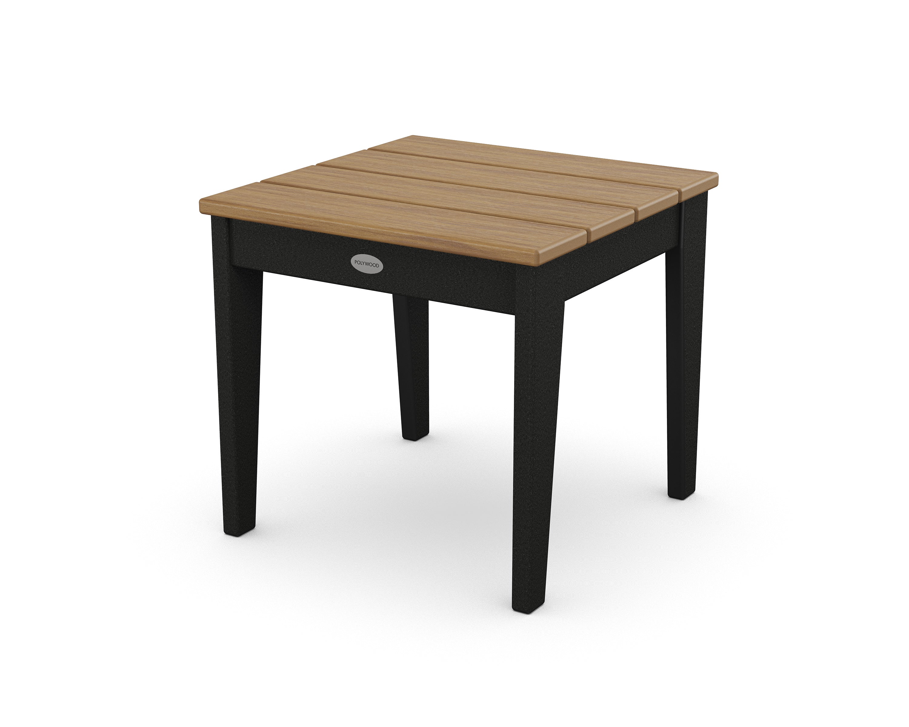 POLYWOOD® Newport 18" Side Table in Black / Natural